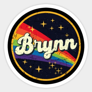 Brynn // Rainbow In Space Vintage Grunge-Style Sticker